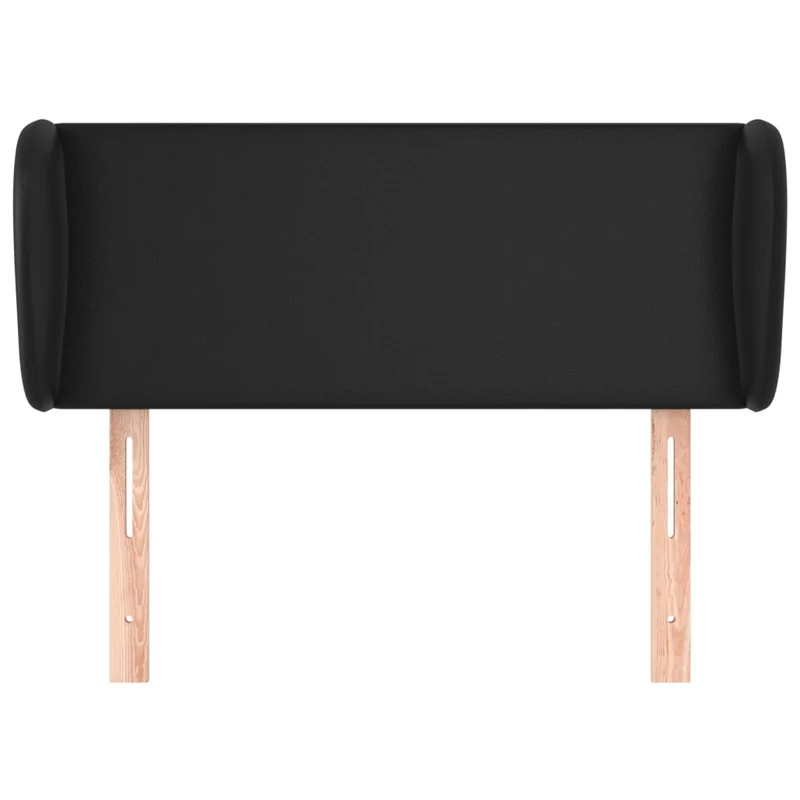 Tête de lit accessoire couchage chambre à coucher meuble avec rebord latéral 103 x 23 x 78/88 cm synthétique noir TDL0204598