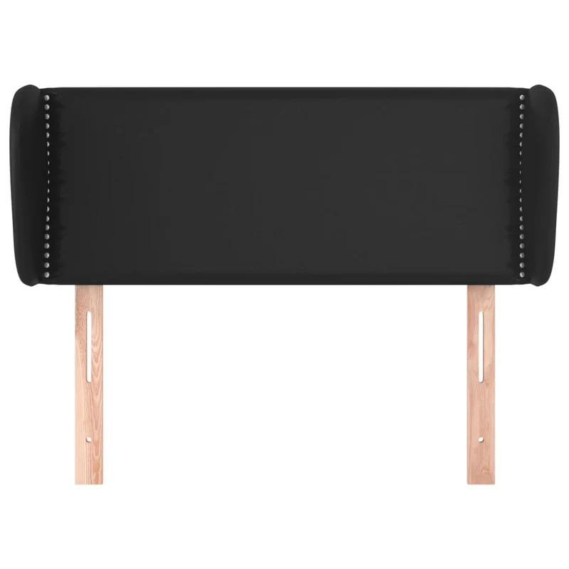 Tête de lit accessoire couchage chambre à coucher meuble avec rebord latéral 103 x 23 x 78/88 cm synthétique noir TDL0204596