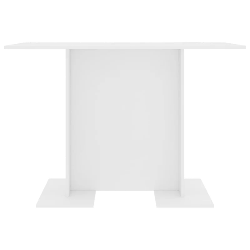 Table de salle à manger blanche bois d’ingénierie blanc 110 x 60 cm DEC036635
