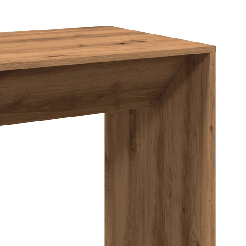 Table de bar rectangulaire design naturel – finition chêne artisanal – 102 × 50 × 103,5 cm DEC036424