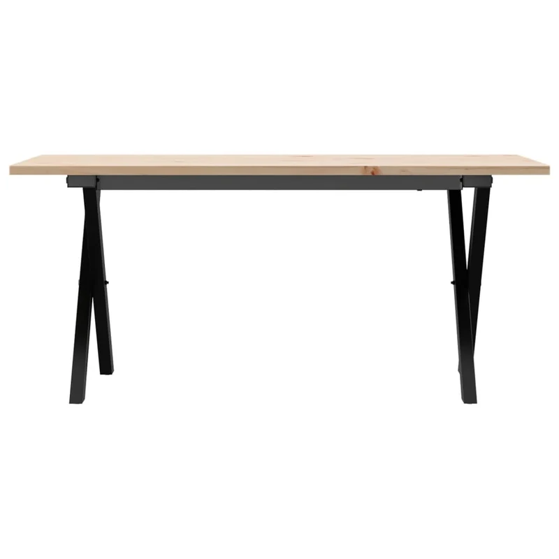 Table basse rectangulaire style industriel cadre en x 100 x 50 x 45 cm bois de pin et acier DEC036255