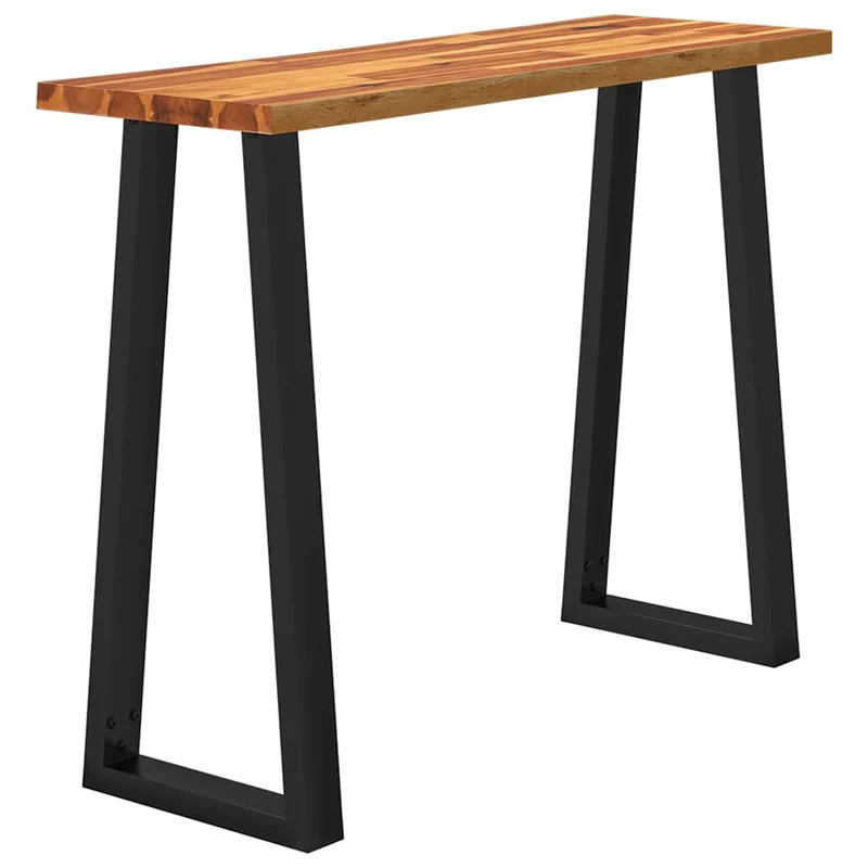 Table console industriel pieds en forme de U 110 x 35 x 80 cm bois d'acacia et acier DEC032280