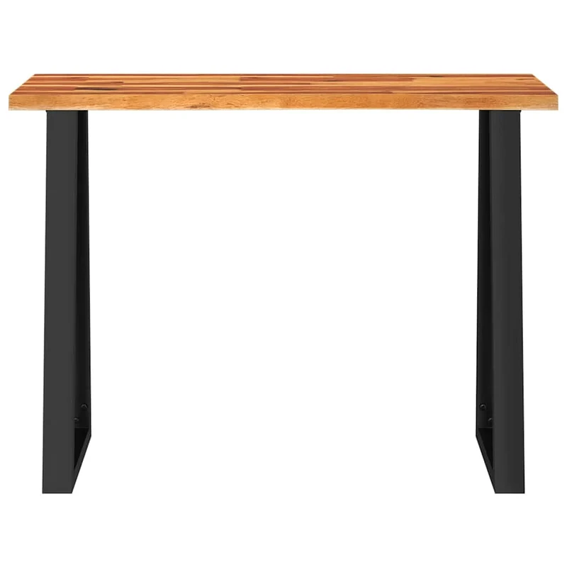 Table console industriel pieds en forme de U 110 x 35 x 80 cm bois d'acacia et acier DEC032280
