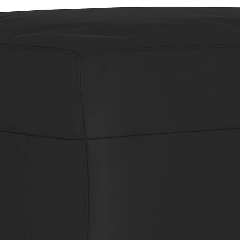 Repose-pieds tabouret rembourré en microfibre noire 70 x 55 x 41 cm cadre robuste DEC030513