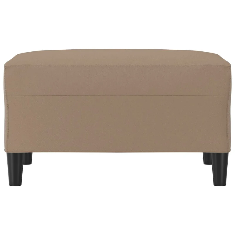 Repose-pieds rectangulaire en similicuir cappuccino – confortable et polyvalent – 70 × 55 cm DEC030116