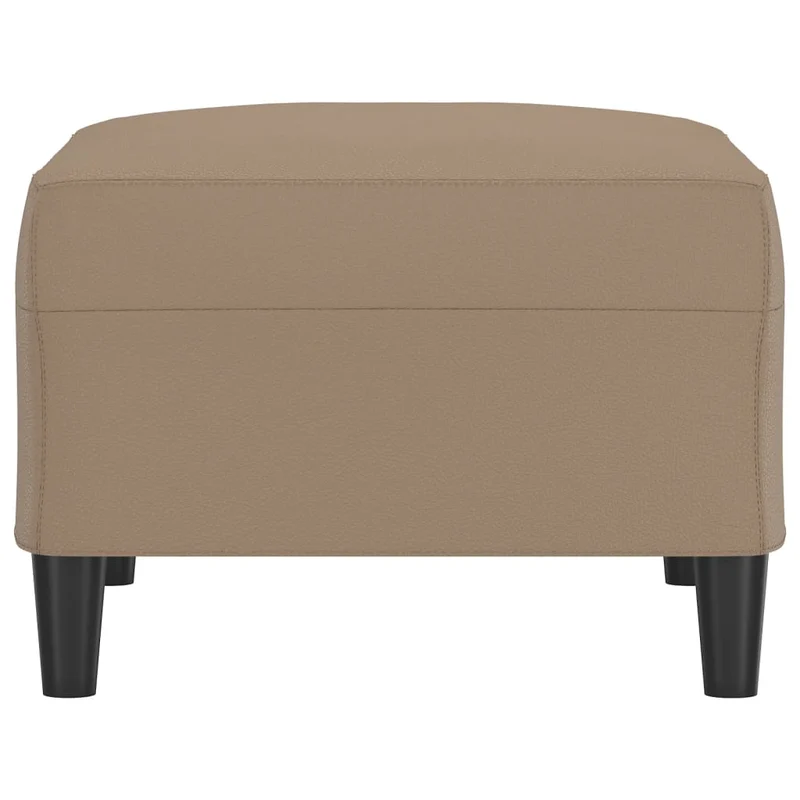Repose-pieds rectangulaire en similicuir cappuccino – confortable et polyvalent – 70 × 55 cm DEC030116