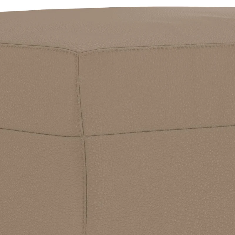 Repose-pieds rectangulaire en similicuir cappuccino – confortable et polyvalent – 70 × 55 cm DEC030116