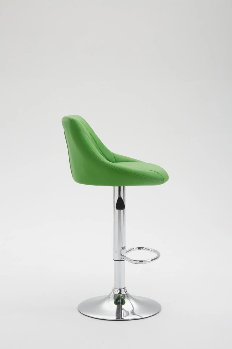2x Tabourets de bar en synthétique vert pivotant avec repose-pieds TDB10081
