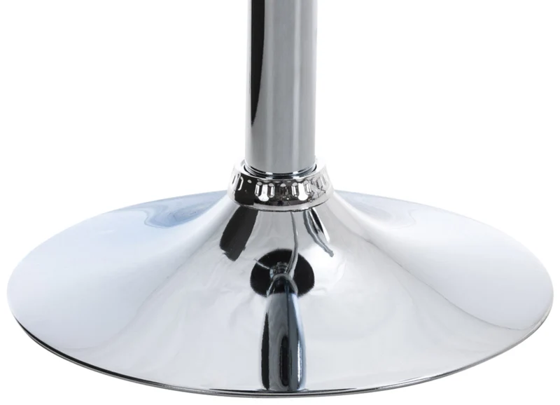 Lot de 2 tabourets de bar design rétro moderne surpiqûres carrées en tissu crème et métal chromé 10_0006033