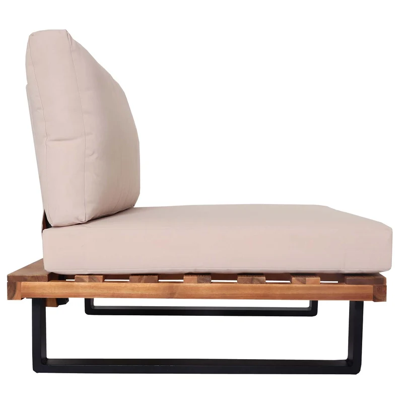 Fauteuil lounge extérieur avec coussins épais crème aluminium et métal 75 x 82 x 82 cm 04_0010289