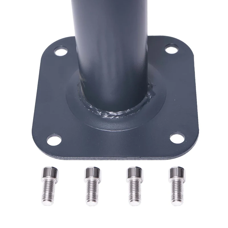 Support de parasol pour montage sur sol avec fixation durable 30 x 13,5 x 13,5 cm en acier noir 04_0010932