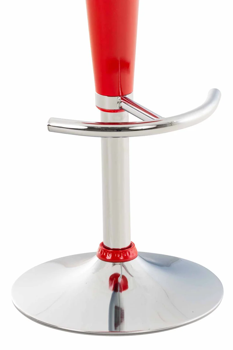 Lot de 2 tabourets de bar design rouge pivotant et hauteur réglable TDB10030