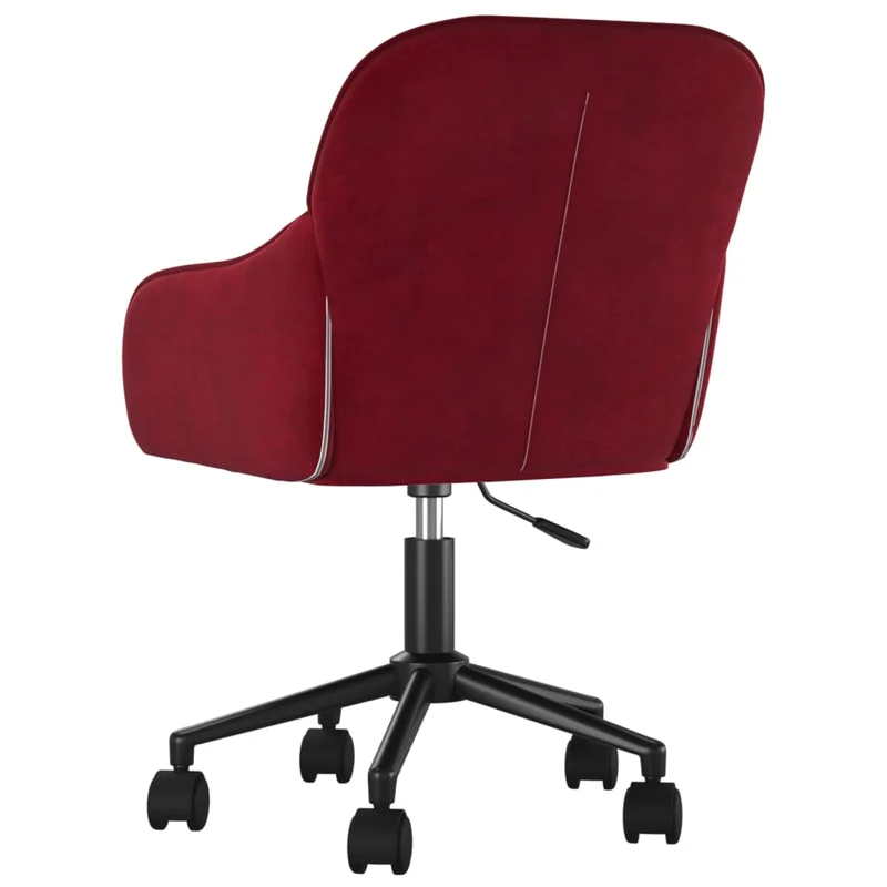Lot de 2 chaises de salle à manger siège pivotant hauteur réglable rouge bordeau x velours rouge DEC025306
