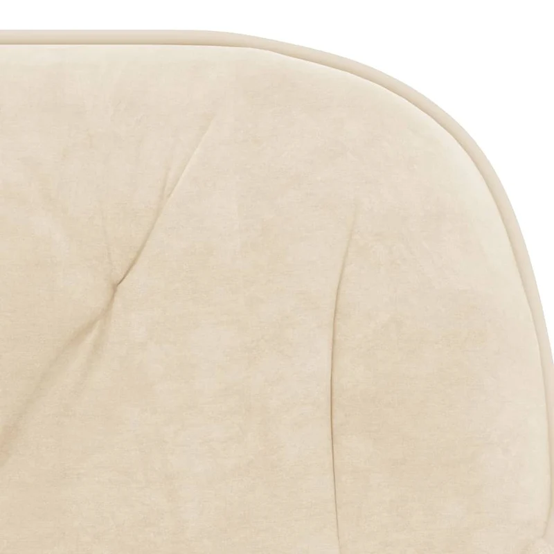 Lot de 2 chaises de salle à manger siège pivotant hauteur réglable crème velours crème DEC025222