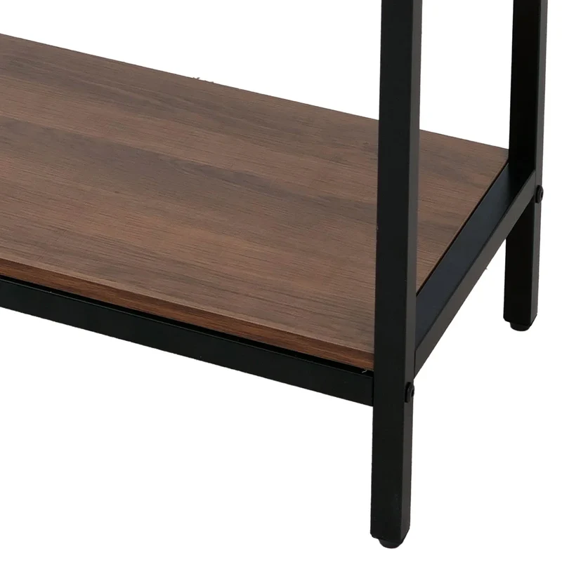 Table console moderne avec 2 tiroirs et rangement pratique 76 x 109 x 30 cm en MDF marron 04_0009105