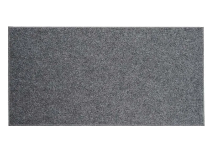 Lot de 6 panneaux acoustiques textiles design moderne 60 x 30 x 0,9 cm en polyester gris 04_0010304