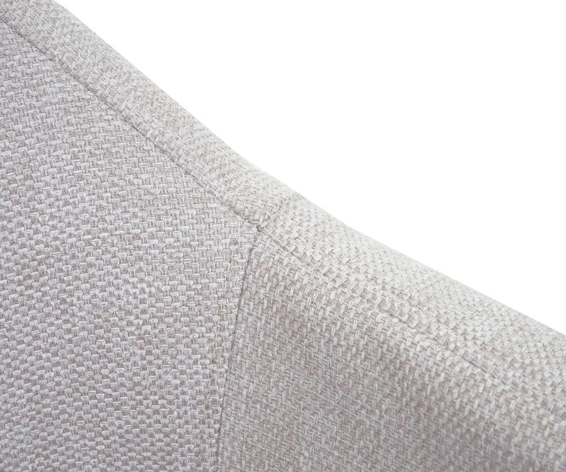 Ensemble de 2 chaises de salle à manger en tissu/textile crème-beige pieds en métal 04_0002087