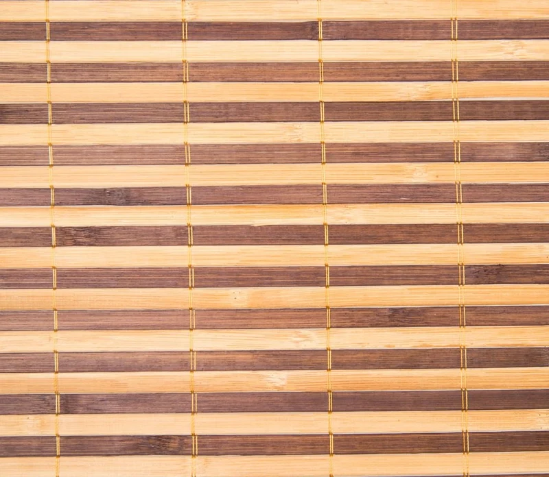 Paravent 4 panneaux marron en bois et bambou 172x200 cm PAR06050