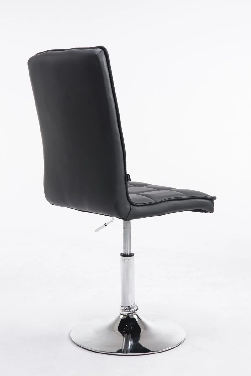 Lot de 2 chaises de salle à manger hauteur réglable en synthétique noir CDS10060