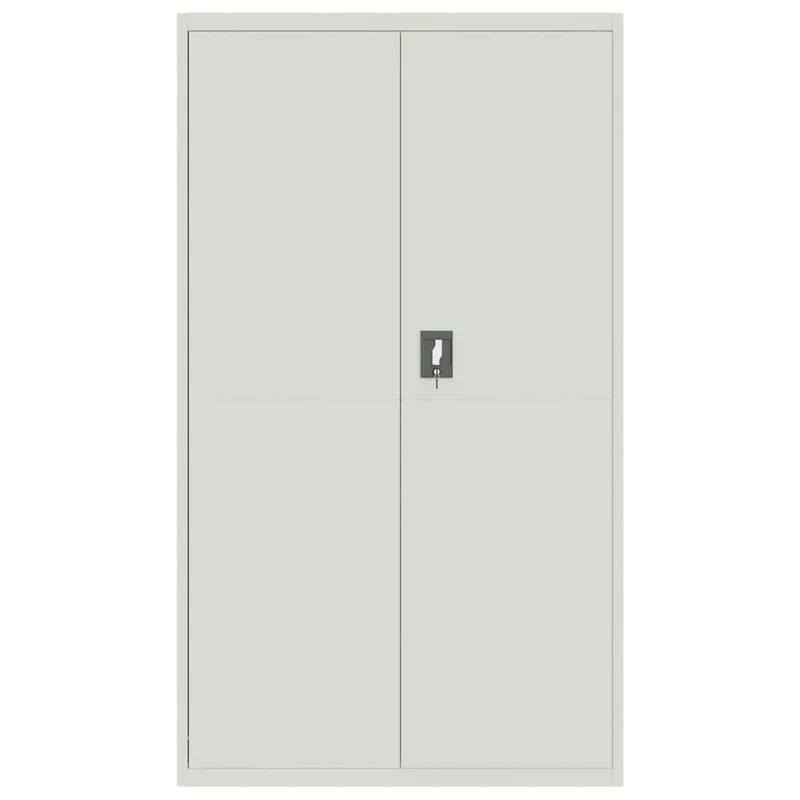 Caissons à tiroirs meuble de bureau portes verrouillables 105 x 40 x 180 cm acier gris clair DEC024534
