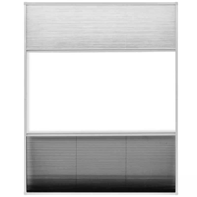 Moustiquaire plissée pour fenêtre et store Aluminium 80 x 100cm DEC022166