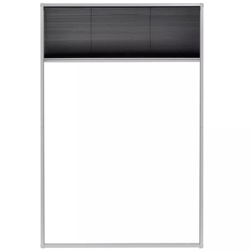 Moustiquaire plissée pour fenêtre Aluminium 80 x 120 cm DEC022162