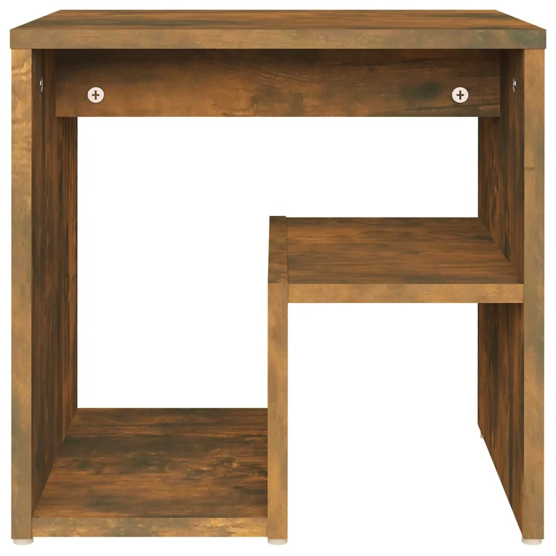 Lot de 2 tables de chevet avec étagère 40 x 30 x 40 cm bois d'ingénierie marron DEC035075