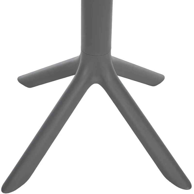 Table d'appoint pour intérieur ou extérieur 60x60 cm en plastique gris foncé 10_0009166
