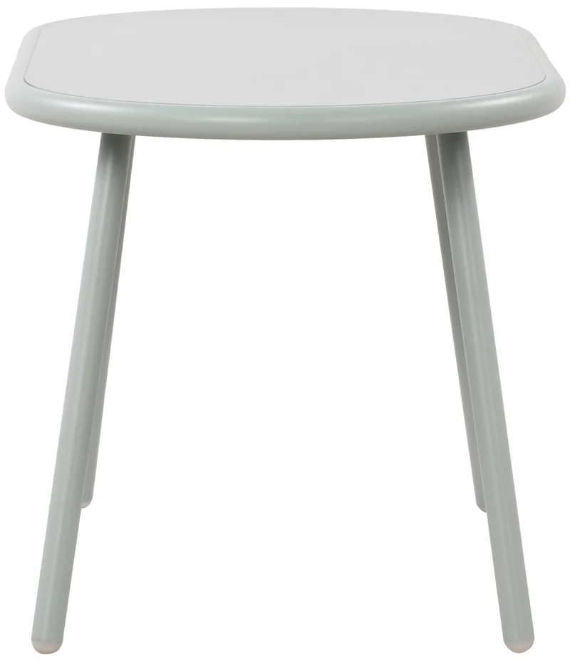 Table basse ovale intérieur / extérieur en polypropylène recyclé couleur turquoise 80 x 45 cm 10_0009236