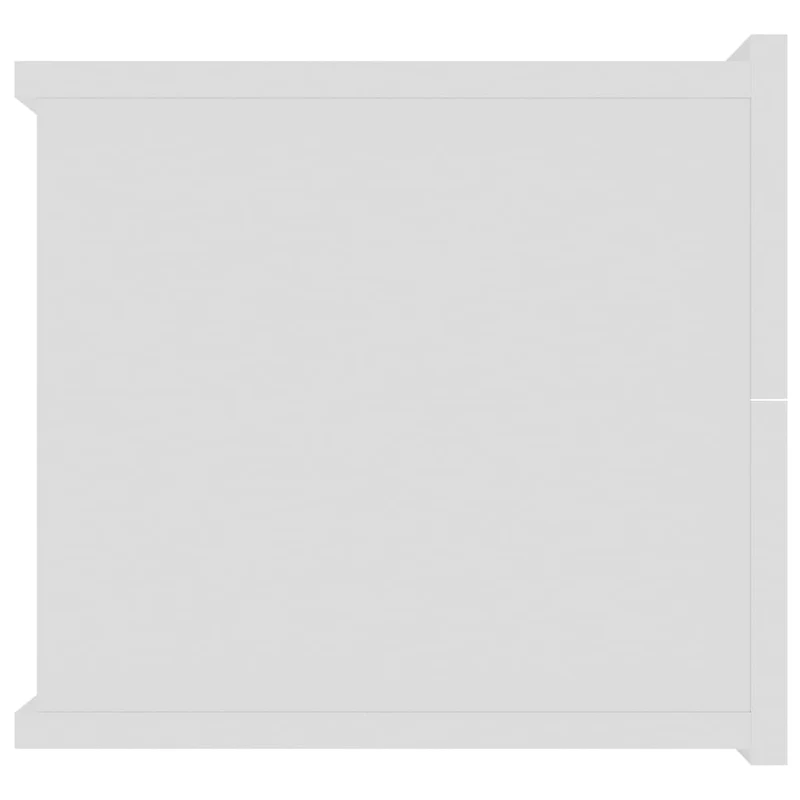 Table de chevet murale avec deux tiroirs 40 x 30 x 30 cm bois d'ingénierie blanc DEC033330