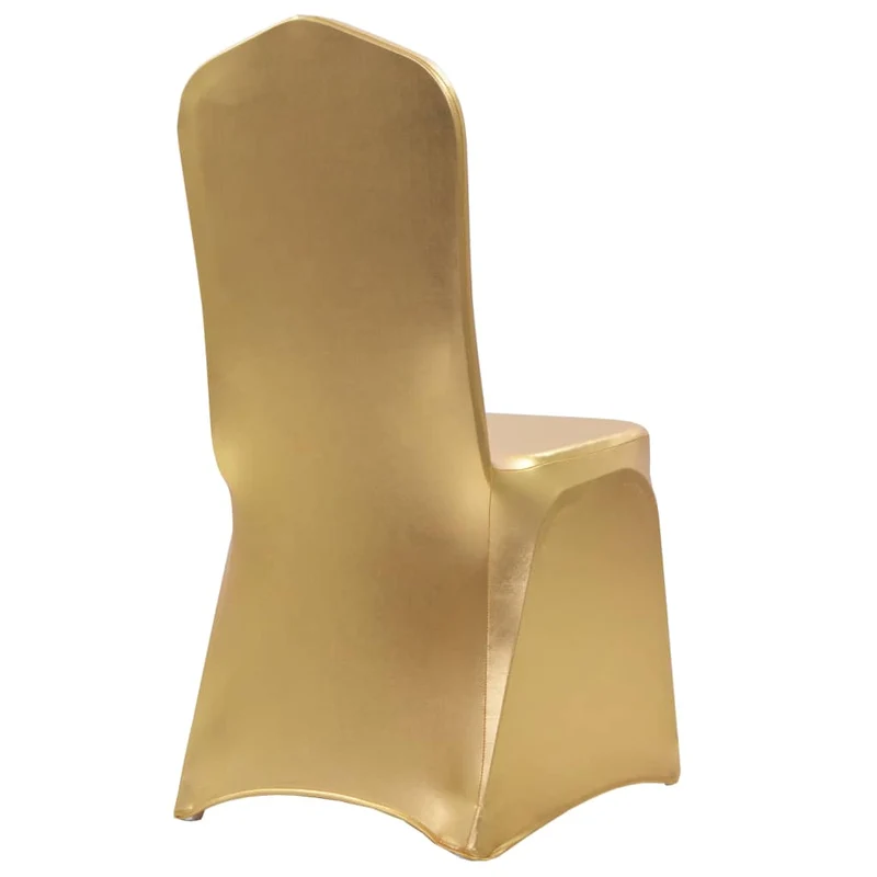 Housses extensibles de chaise 6 pièces Doré DEC022438