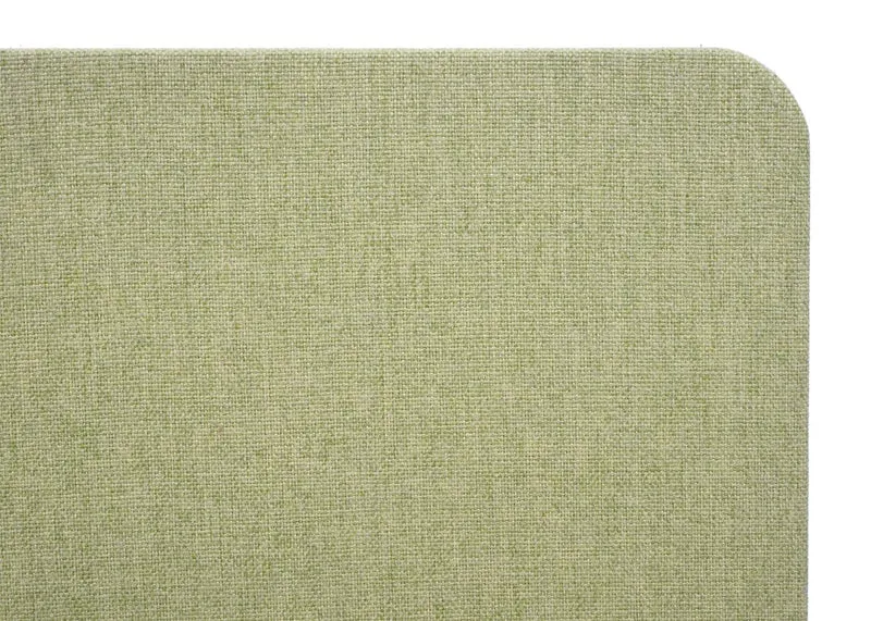 Cloison de bureau acoustique brise-vue tableau d'affichage à double paroi 60x160 cm en tissu vert 04_0006433