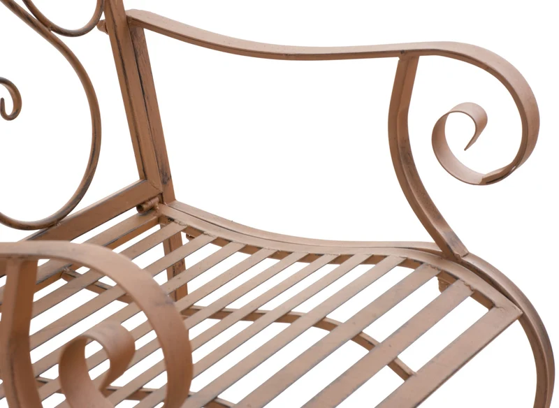 Fauteuil en métal marron vieilli avec motifs décoratifs – jardin ou terrasse 10_0007934