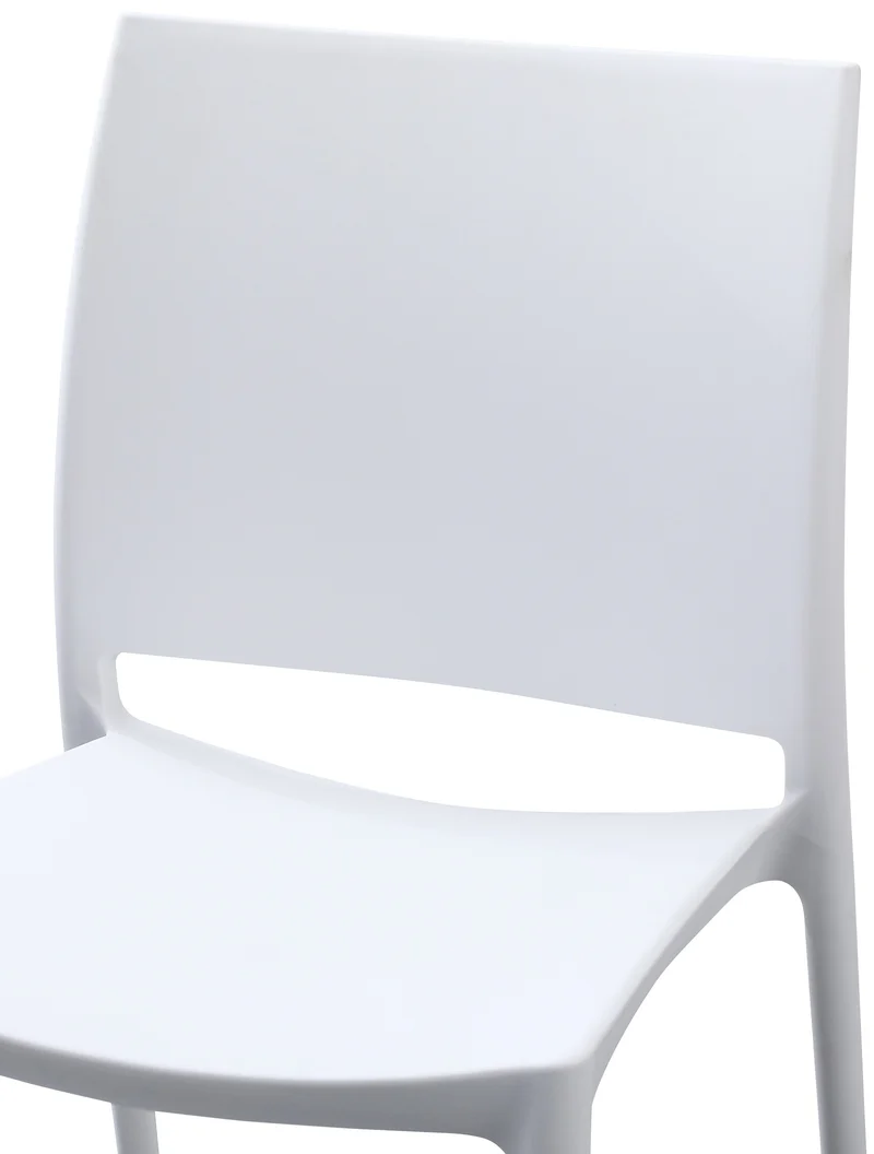 Lot de 2 chaises empilable design en plastique couleur blanc résistant aux UV – jardin terrasse et intérieur 10_0007915