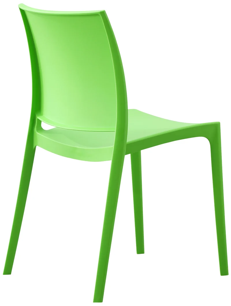 Lot de 2 chaises empilable design en plastique couleur vert résistant aux UV – jardin terrasse et intérieur 10_0007911