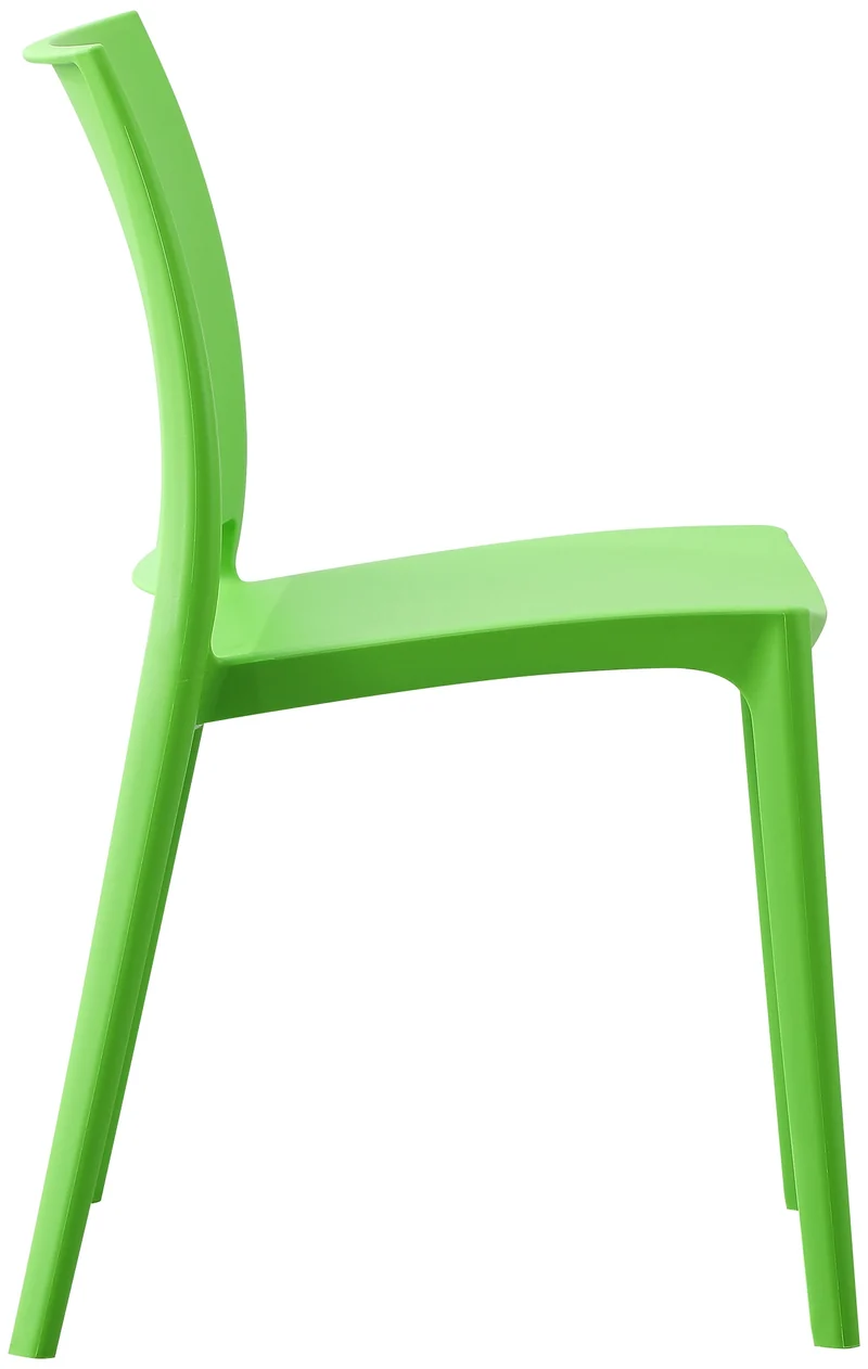 Lot de 2 chaises empilable design en plastique couleur vert résistant aux UV – jardin terrasse et intérieur 10_0007911