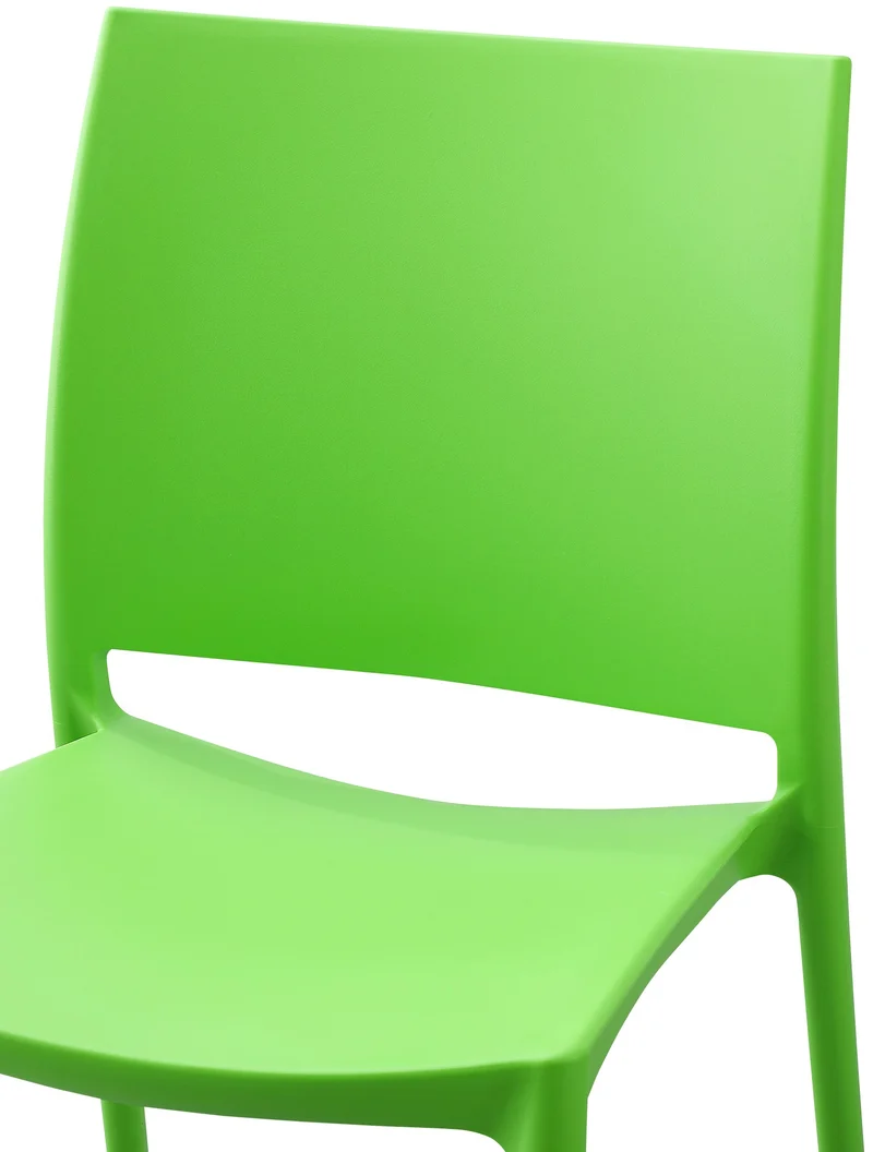 Lot de 2 chaises empilable design en plastique couleur vert résistant aux UV – jardin terrasse et intérieur 10_0007911