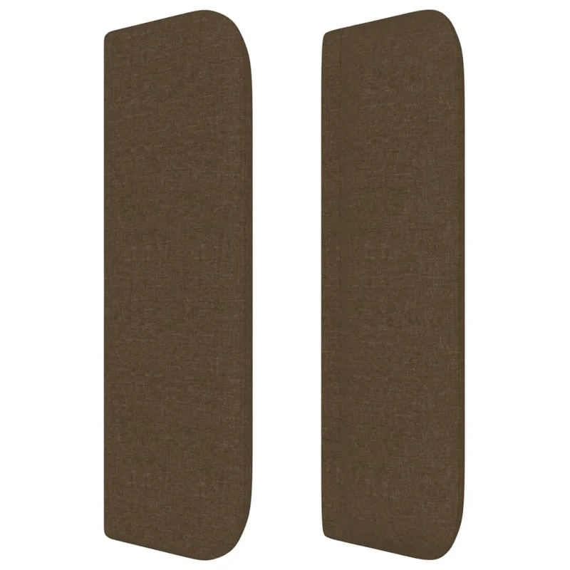 Tête de lit accessoire couchage chambre à coucher meuble capitonné avec rebord latéral 93 x 16 x 78/88 cm tissu marron foncé TDL0204646