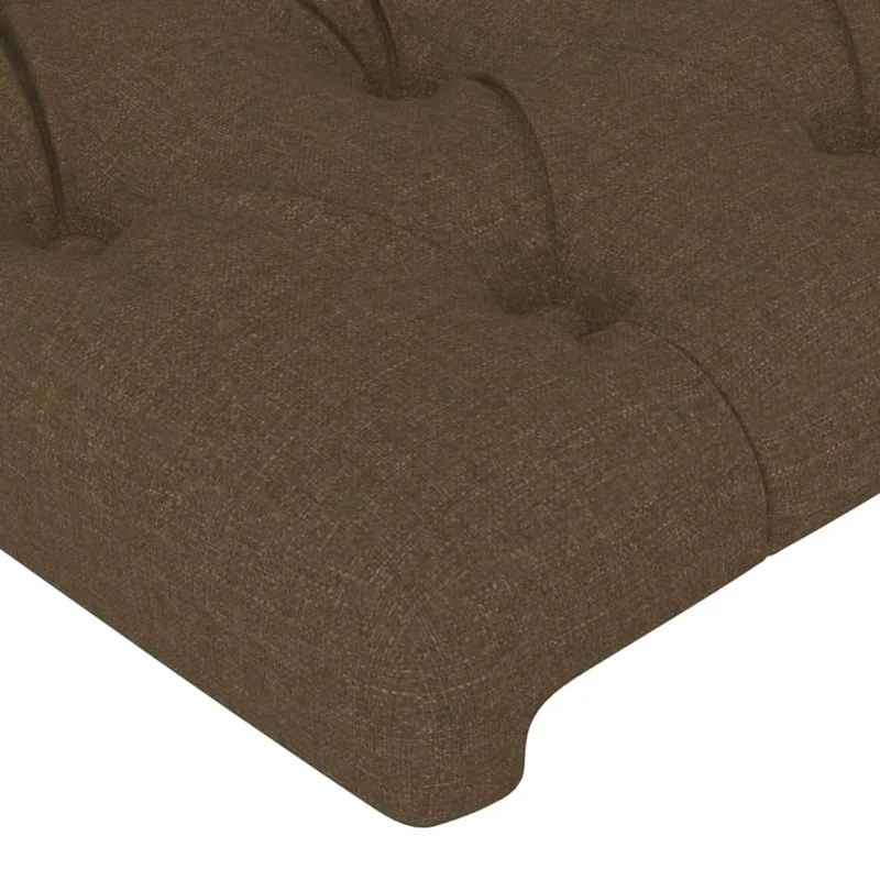 Tête de lit accessoire couchage chambre à coucher meuble capitonné avec rebord latéral 93 x 16 x 78/88 cm tissu marron foncé TDL0204646