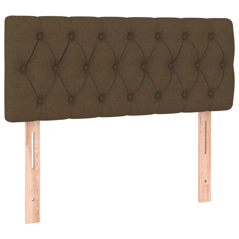 Tête de lit accessoire couchage chambre à coucher meuble à LED 90 x 7 x 78/88 cm tissu marron foncé TDL0200778