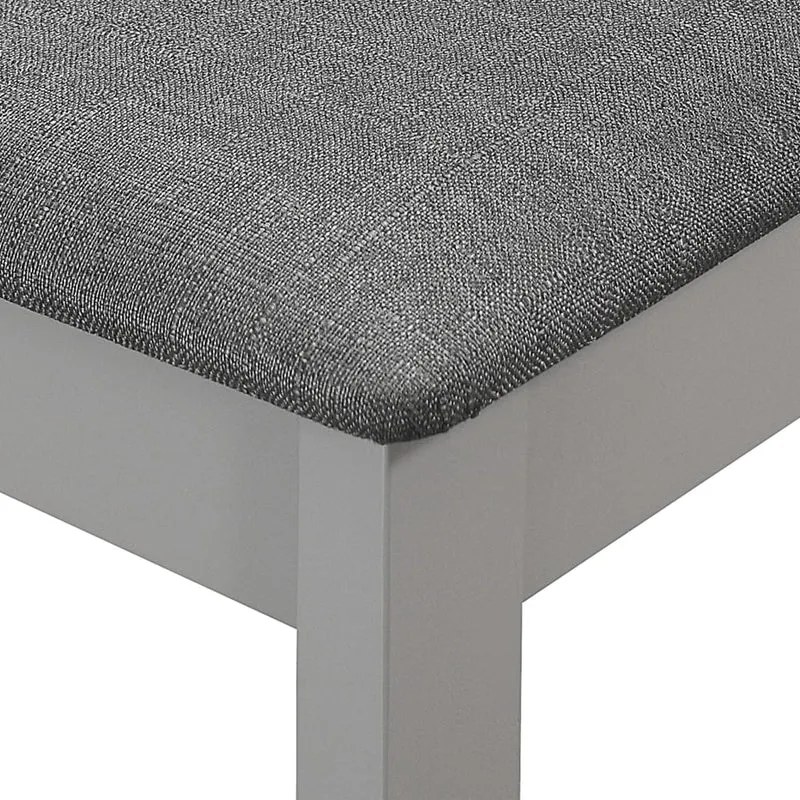 Lot de 4 chaises de salle à manger cuisineà dîner avec coussins gris bois solide CDS022102