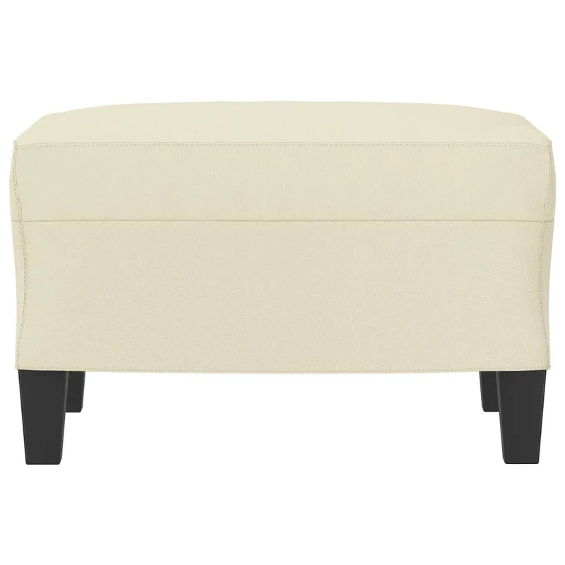 Repose-pieds tabouret 60 x 50 x 41 cm PVC crème DEC030137