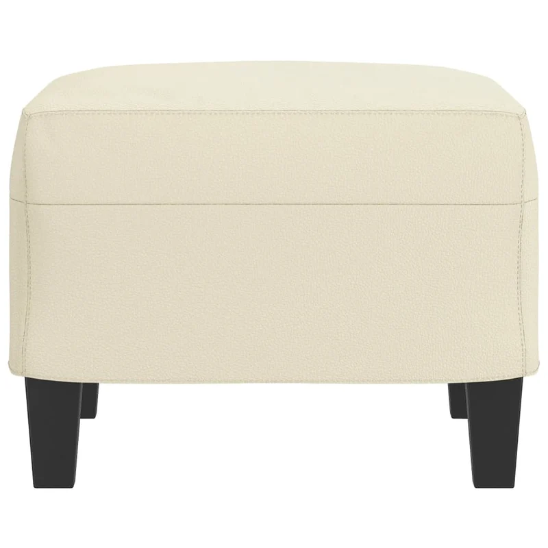 Repose-pieds tabouret 60 x 50 x 41 cm PVC crème DEC030137
