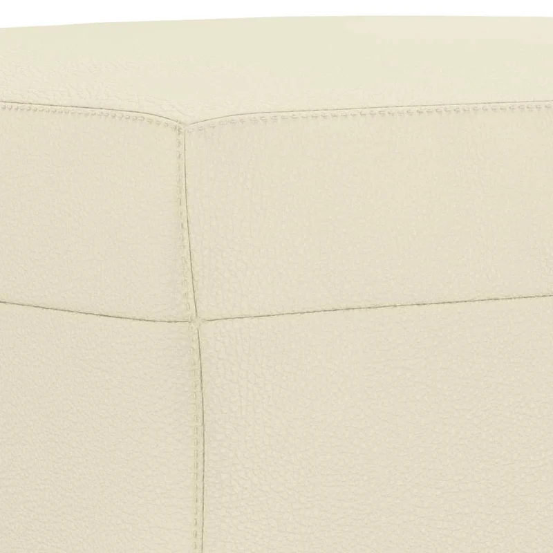 Repose-pieds tabouret 60 x 50 x 41 cm PVC crème DEC030137