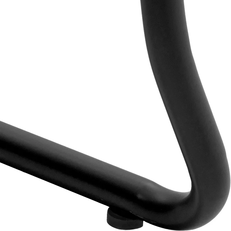 Chaise noire au design épuré – Style contemporain plastique noir cadre métal noir 10_0008266