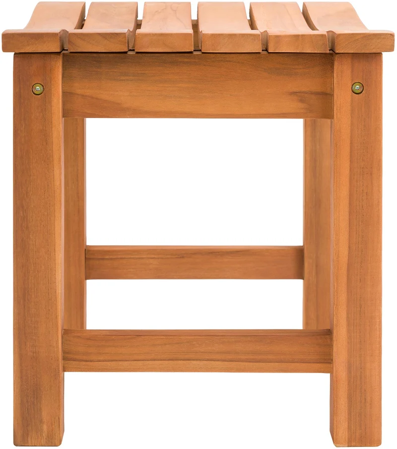 Tabouret de jardin en teck massif repose-pieds ou table d’appoint – Résistant aux intempéries 10_0008360