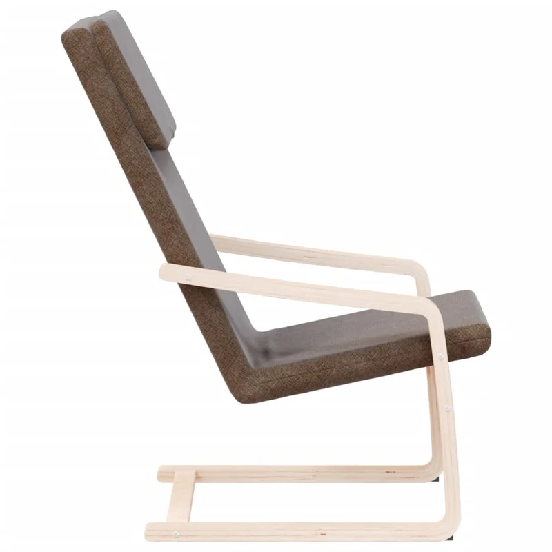 Fauteuil chaise de canapé design simple en tissu marron foncé DEC026718