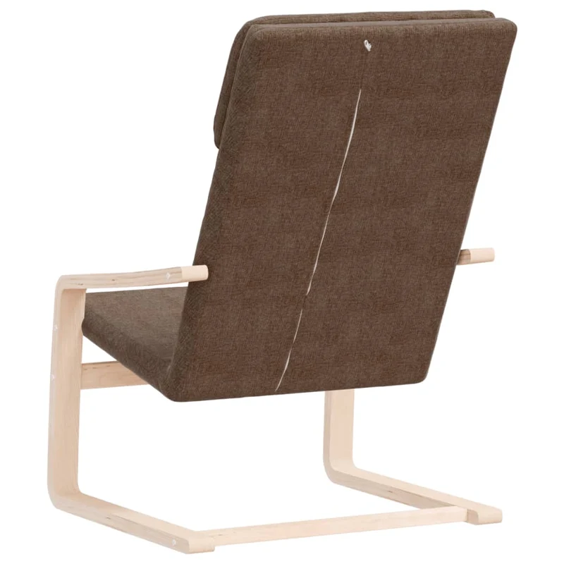 Fauteuil chaise de canapé design simple en tissu marron foncé DEC026718