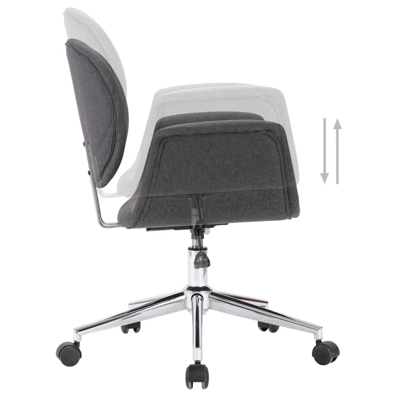 Lot de 2 chaises de salle à manger cuisine design contemporain tissu gris CDS020604