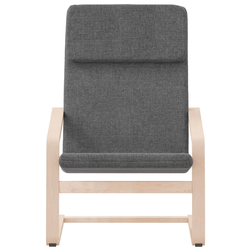 Fauteuil lounge chaise de canapé design moderne en tissu gris clair DEC026686